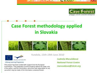 Case Forest methodology applied in Slovakia