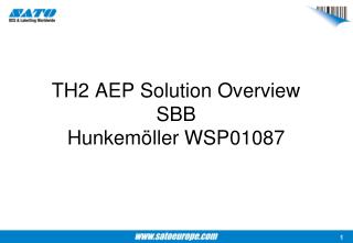 TH2 AEP Solution Overview SBB Hunkemöller WSP01087