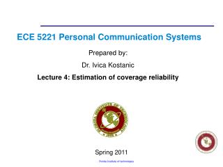 ECE 5221 Personal Communication Systems