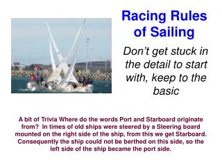 Racing Rules of Sailing