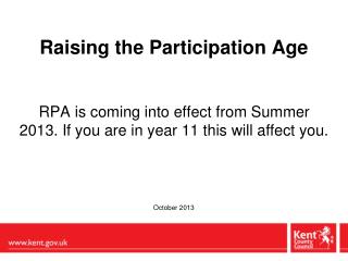 Raising the Participation Age