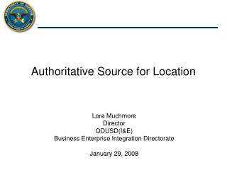 Authoritative Source for Location