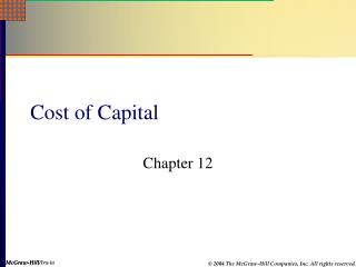 Cost of Capital