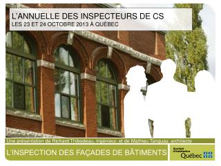 L’inspection des façades de bâtiments