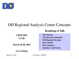 D Ø Regional Analysis Center Concepts