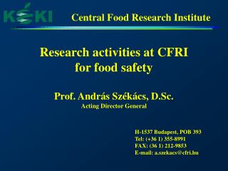 Central Food Research Institute