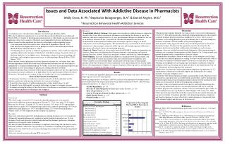 Issues and Data Associated With Addictive Disease in Pharmacists