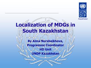 Localization of MDGs in South Kazakhstan