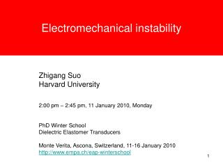 Electromechanical instability