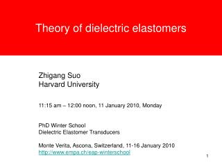 Theory of dielectric elastomers