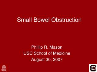 Small Bowel Obstruction