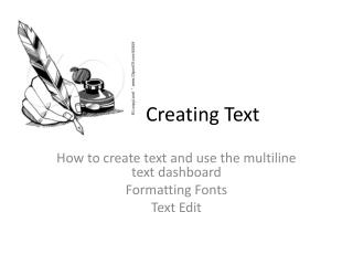 Creating Text