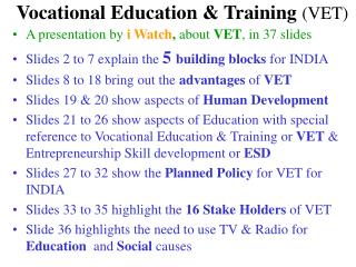 Vocational Education &amp; Training (VET)