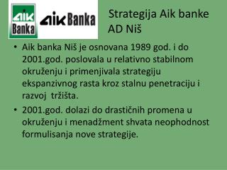 Strategija Aik banke AD Ni š