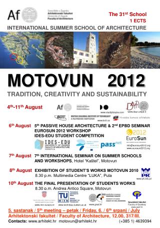 INTERNATIONAL SUMMER SCHOOL OF ARCHITECTURE