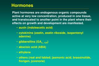 Hormones