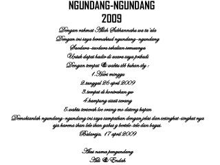 NGUNDANG-NGUNDANG 2009