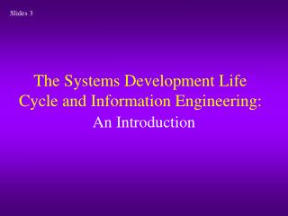 The Systems Development Life Cycle and Information Engineering: