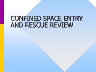 CONFINED SPACE ENTRY AND RESCUE REVIEW