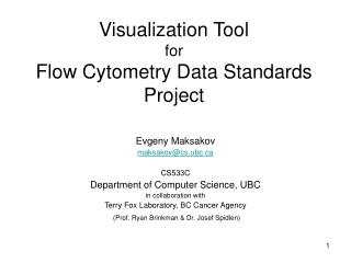 Visualization Tool for Flow Cytometry Data Standards Project