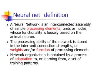 Neural net definition