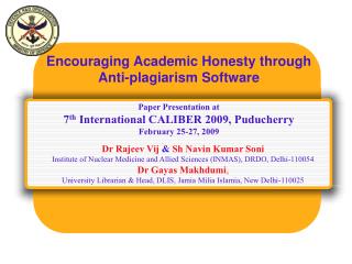 Encouraging Academic Honesty through Anti-plagiarism Software