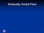 Gradually Varied Flow