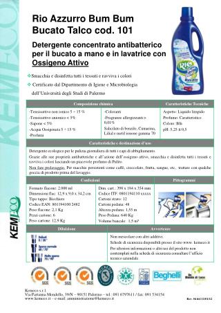 Rio Azzurro Bum Bum Bucato Talco cod. 101