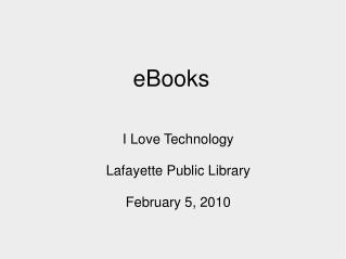 eBooks