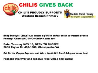 CHILIS GIVES BACK