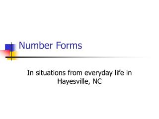 Number Forms
