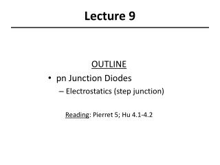 Lecture 9