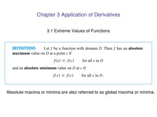 Chapter 3 Application of Derivatives