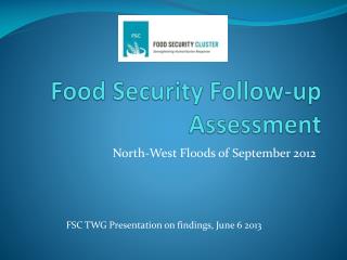 Food Security Follow-up Assessment