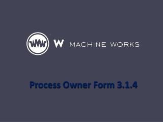 Process Owner Form 3.1.4