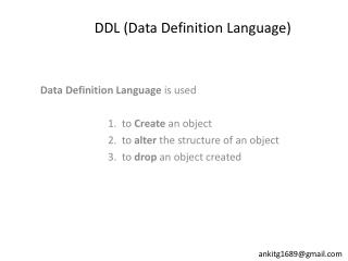 DDL (Data Definition Language)