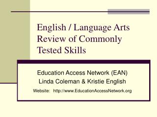 English / Language Arts Review of Commonly Tested Skills