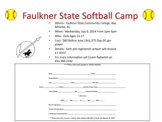 Faulkner State Softball Camp