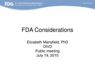 FDA Considerations