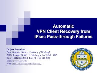 Automatic VPN Client Recovery from IPsec Pass-through Failures