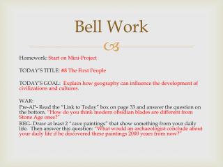 Bell Work