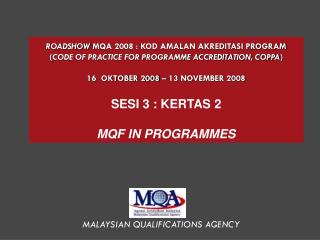 MALAYSIAN QUALIFICATIONS AGENCY