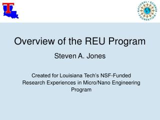 Overview of the REU Program