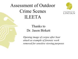 Assessment of Outdoor Crime Scenes ILEETA