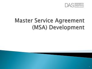 Master Service Agreement (MSA) Development