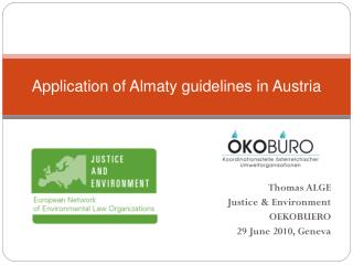 Thomas ALGE Justice &amp; Environment OEKOBUERO 29 June 2010, Geneva