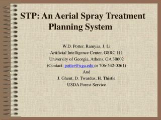 STP: An Aerial Spray Treatment Planning System