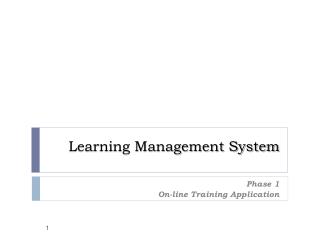 Learning Management System