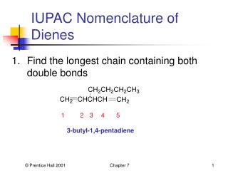 IUPAC Nomenclature of Dienes