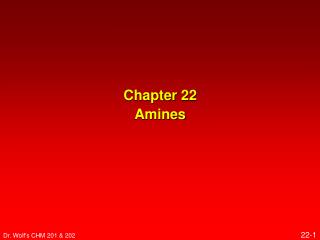 Chapter 22 Amines